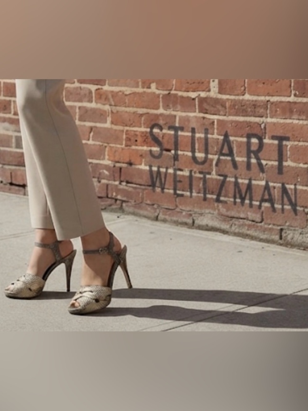Authentic Stuart Weitzman designer leather platform heels sandals Sz 10